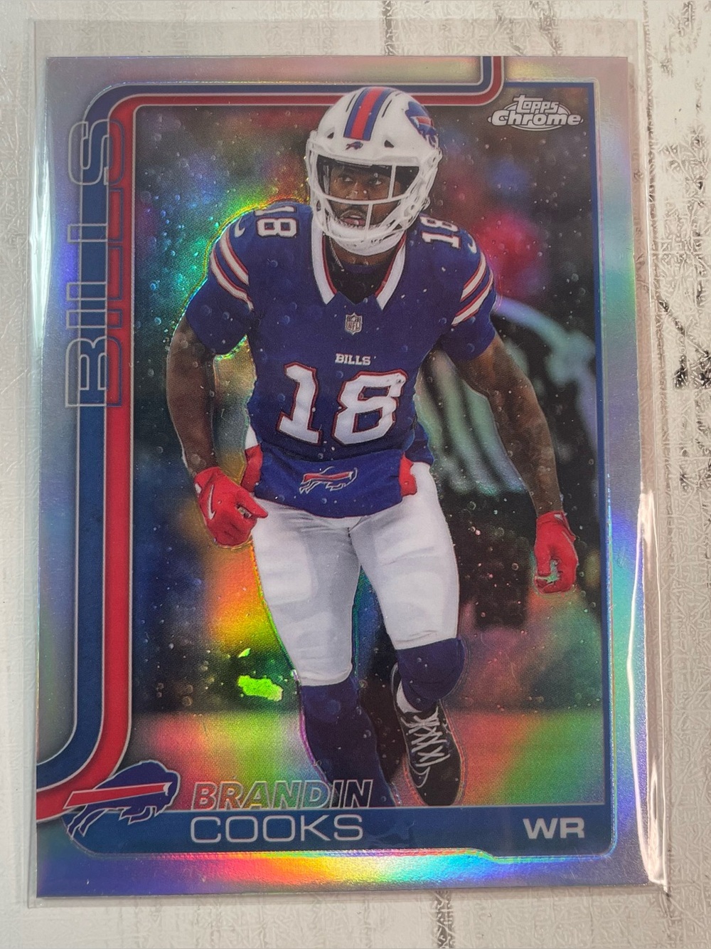 2025 Topps Chrome Football Brandin Cooks Refractor #217 Bills